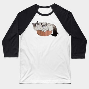 Ragdoll Cat Cuddle Pile Baseball T-Shirt